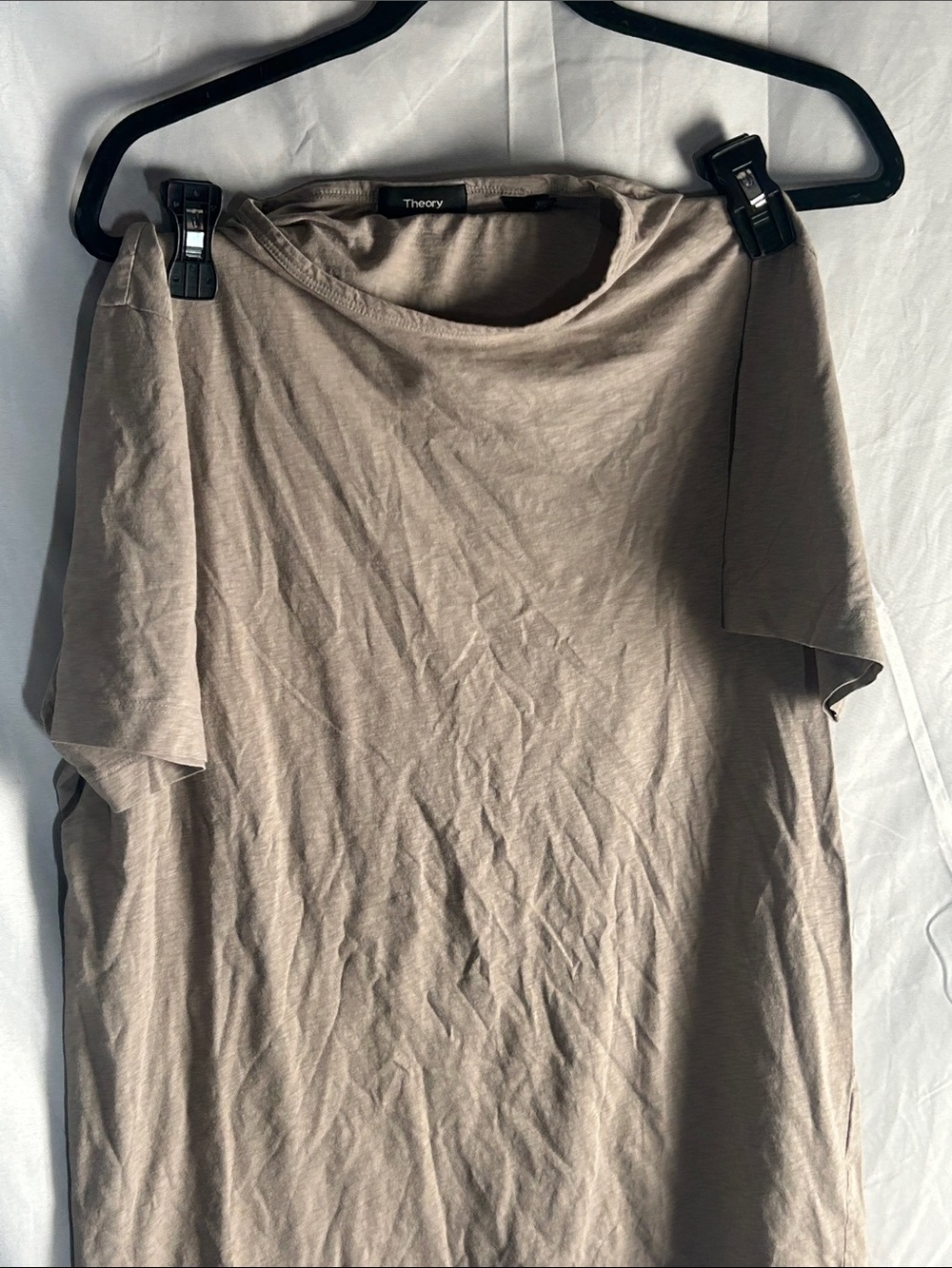 Theory Neutral Taupe Short-Sleeve Tee
